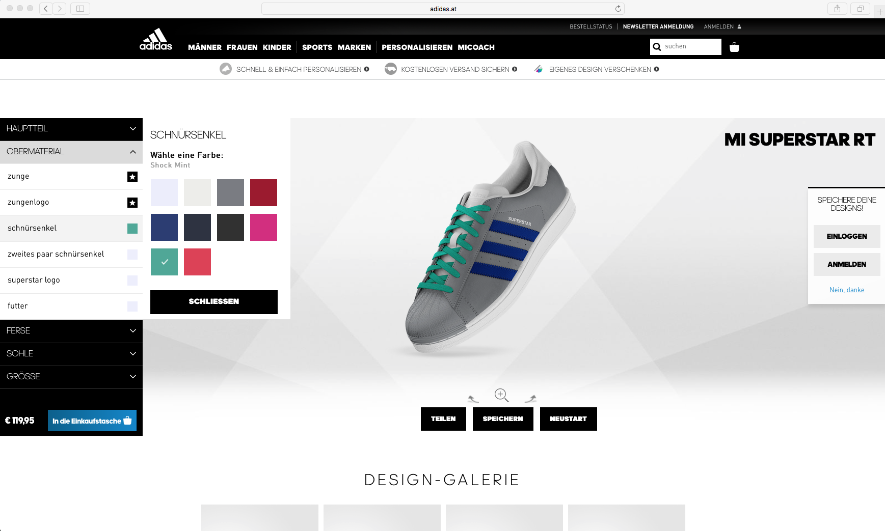 Adidas Configurator Database