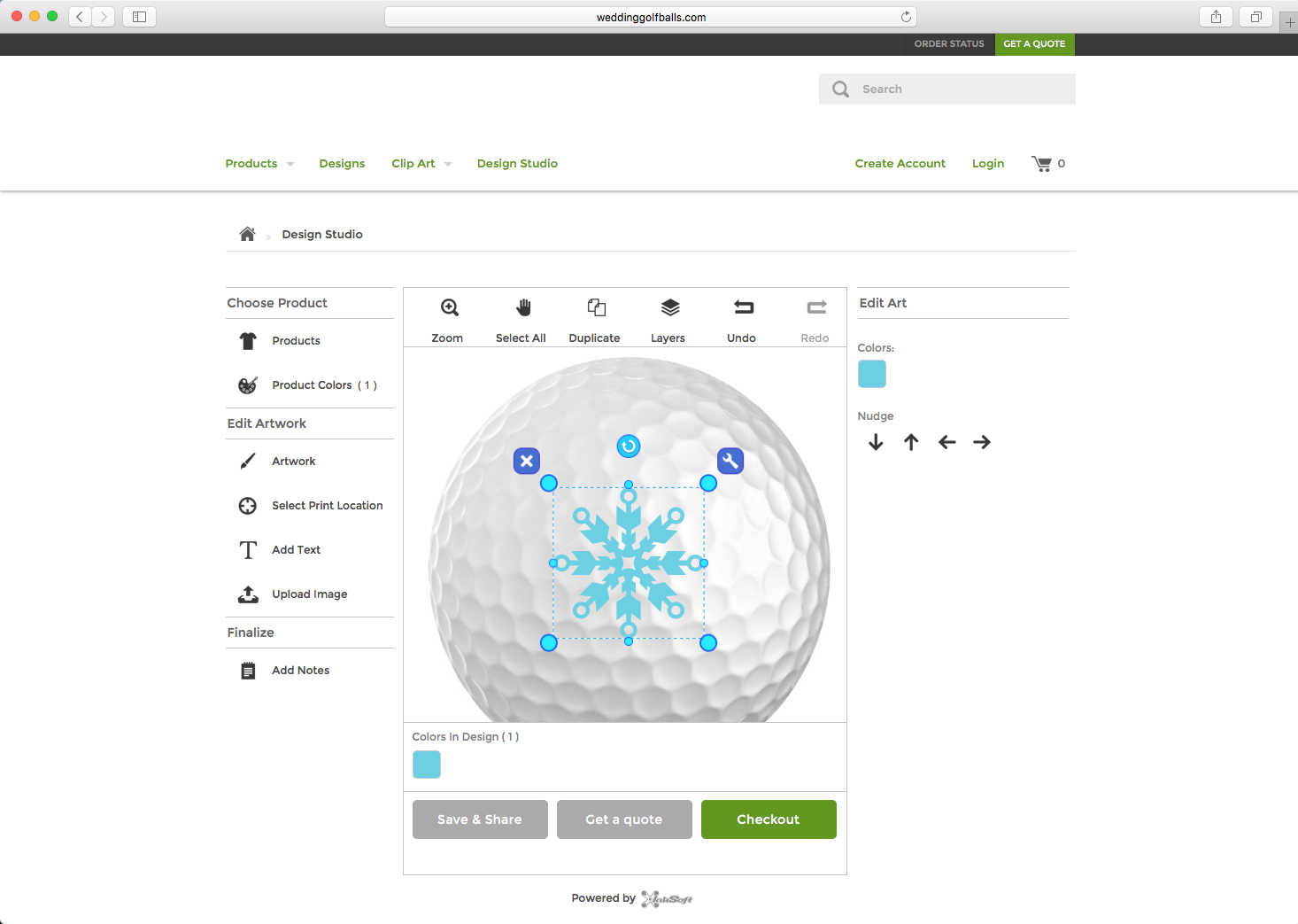 Wedding Golf Balls Configurator Database