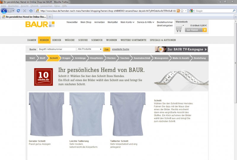 Baur Versand Configurator Database