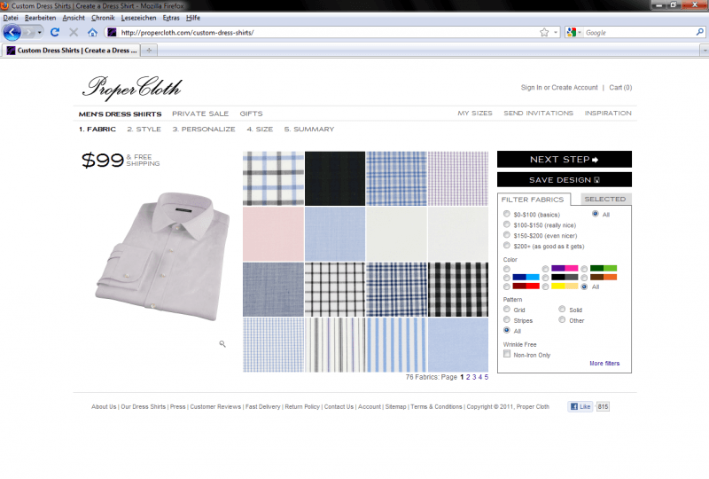 Proper Cloth Configurator Database