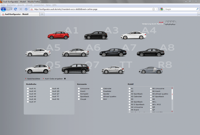 Audi De Configurator Database