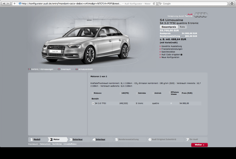 Audi de configurator