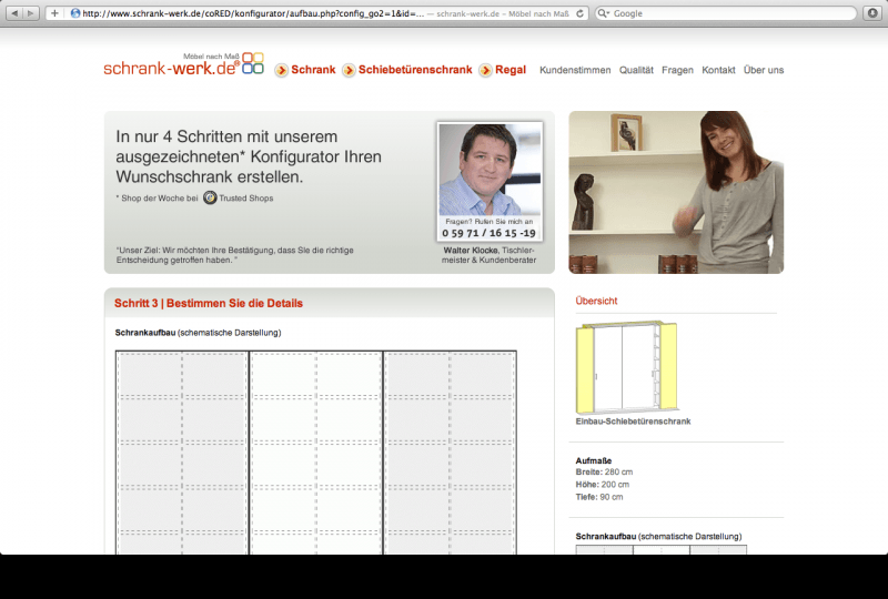 Schrankwerk Configurator Database