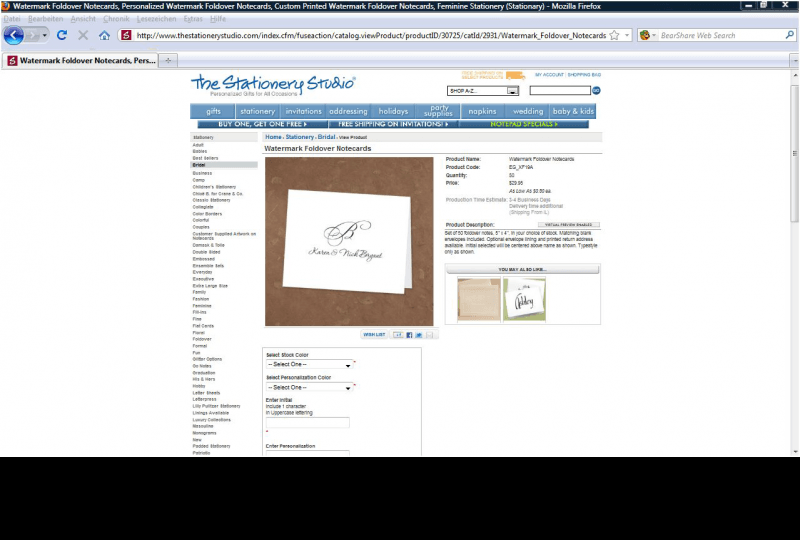 The Stationery Studio Configurator Database