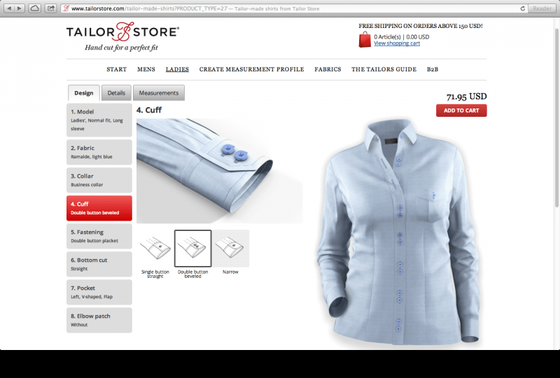 tailor store shirts