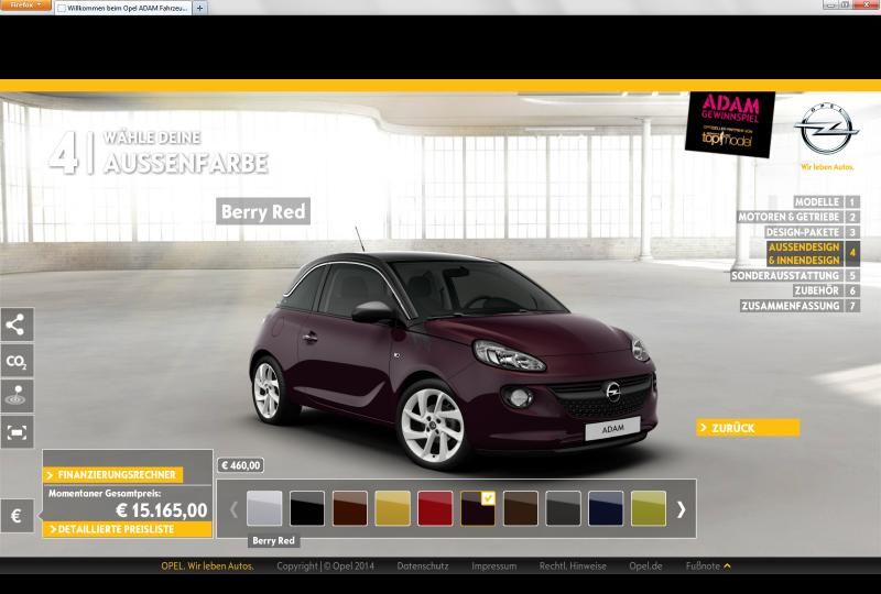 Adam Opel Configurator Database