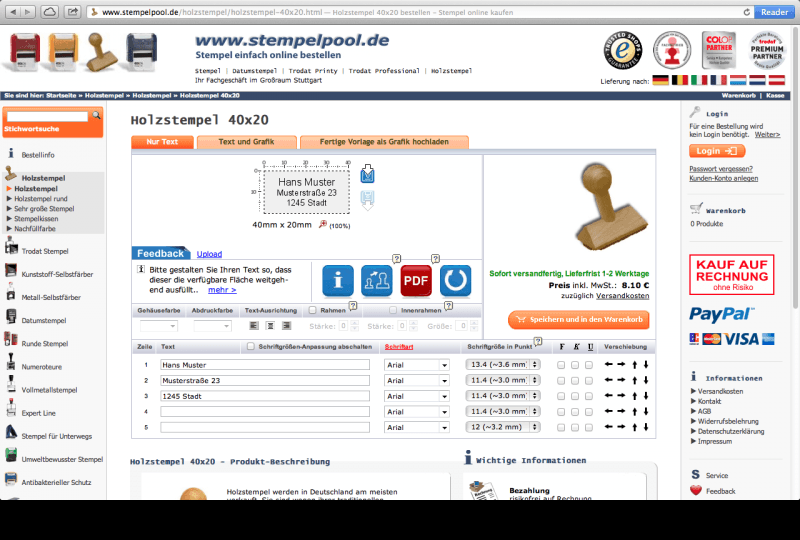 Stempelpool De Configurator Database