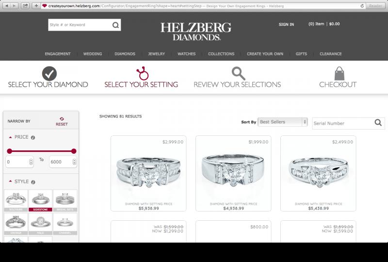 Helzberg website shop
