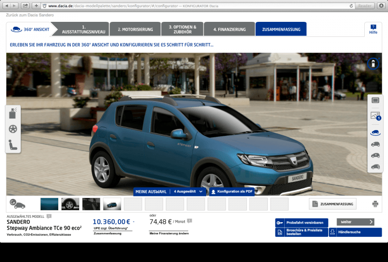 Dacia DE  Configurator Database