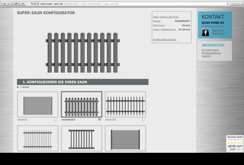 Super Zaun De Configurator Database