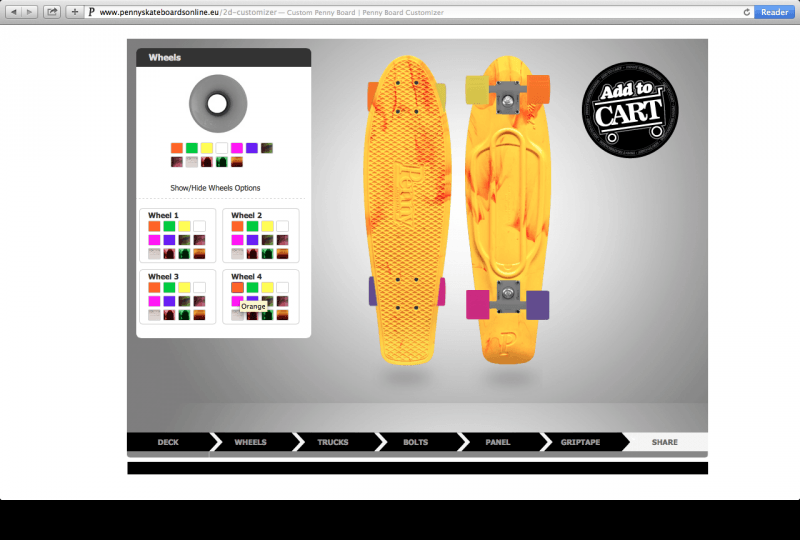 Penny Skateboards Configurator Database