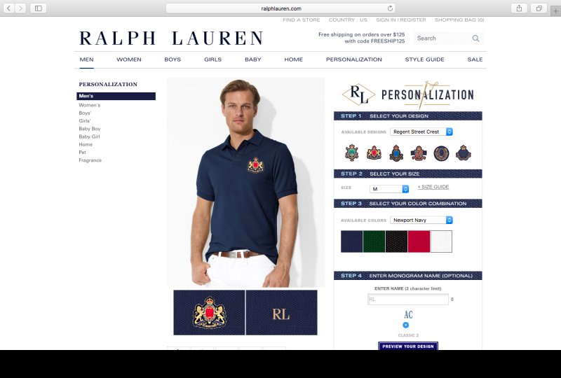 Ralph Lauren Configurator Database