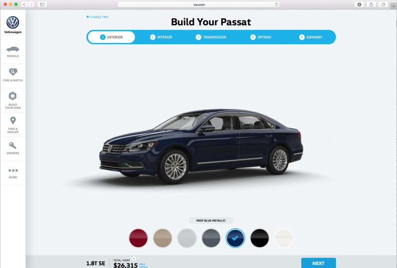 Volkswagen Usa Configurator Database