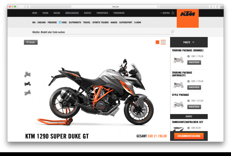 Ktm configurator online