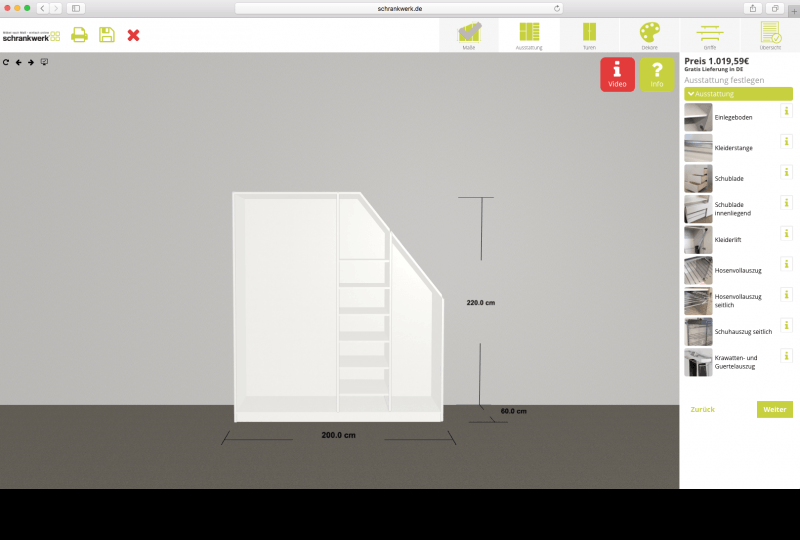 Schrankwerk Configurator Database