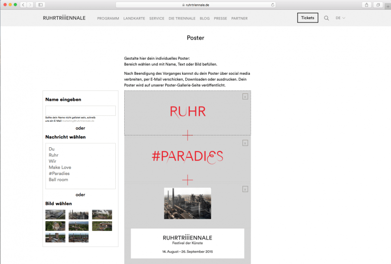 Ruhrtriennale | Configurator Database