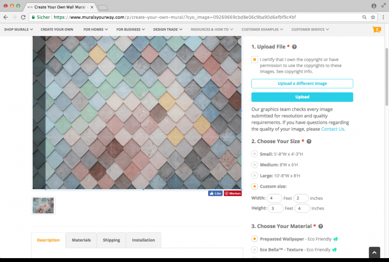 Murals Your Way Configurator Database