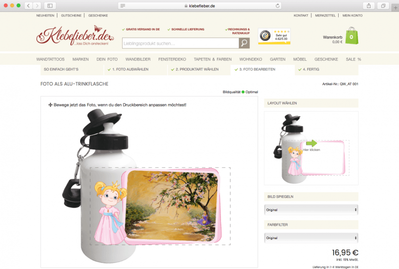 Klebefieber De Configurator Database