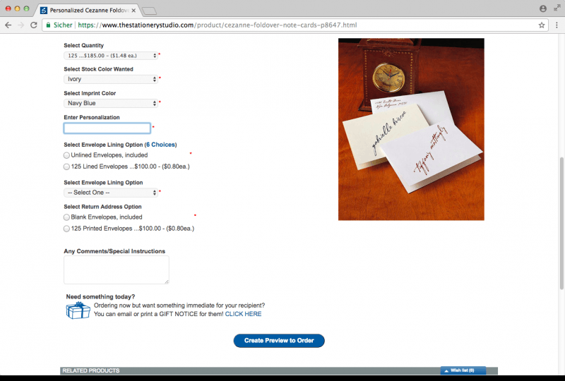The Stationery Studio Configurator Database