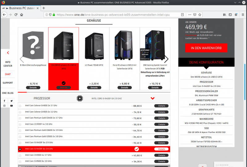 One.de | Configurator Database