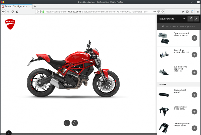 Ducati monster configurator 2025